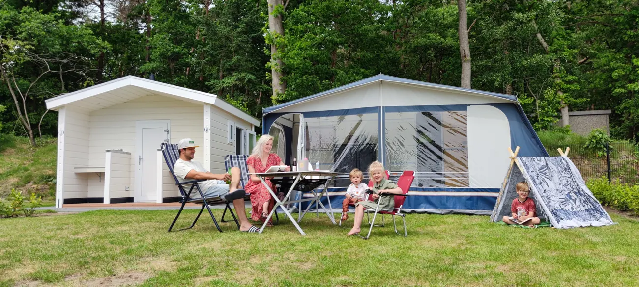 Slapen op de camping op vakantiepark Drouwenerzand